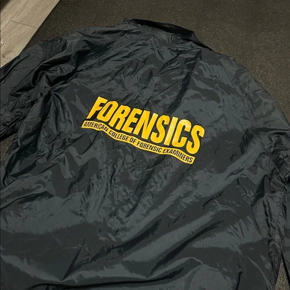 Forensics Vintage Navy Blue Windbreaker Jacket size XL - Picture 1 of 11